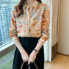 Topluxster Fashion flower print ladies blouse - Image 3