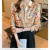 Topluxster Fashion flower print ladies blouse - Image 2